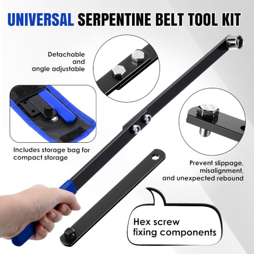 Image of Meonum Universal Serpentine Belt Tool Kit, Tensioner Wrench(Blue)