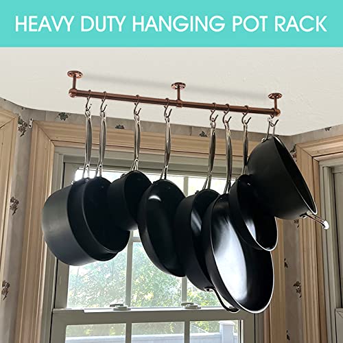 Detalle de Rothley Pot Hanger acabado cobre antiguo