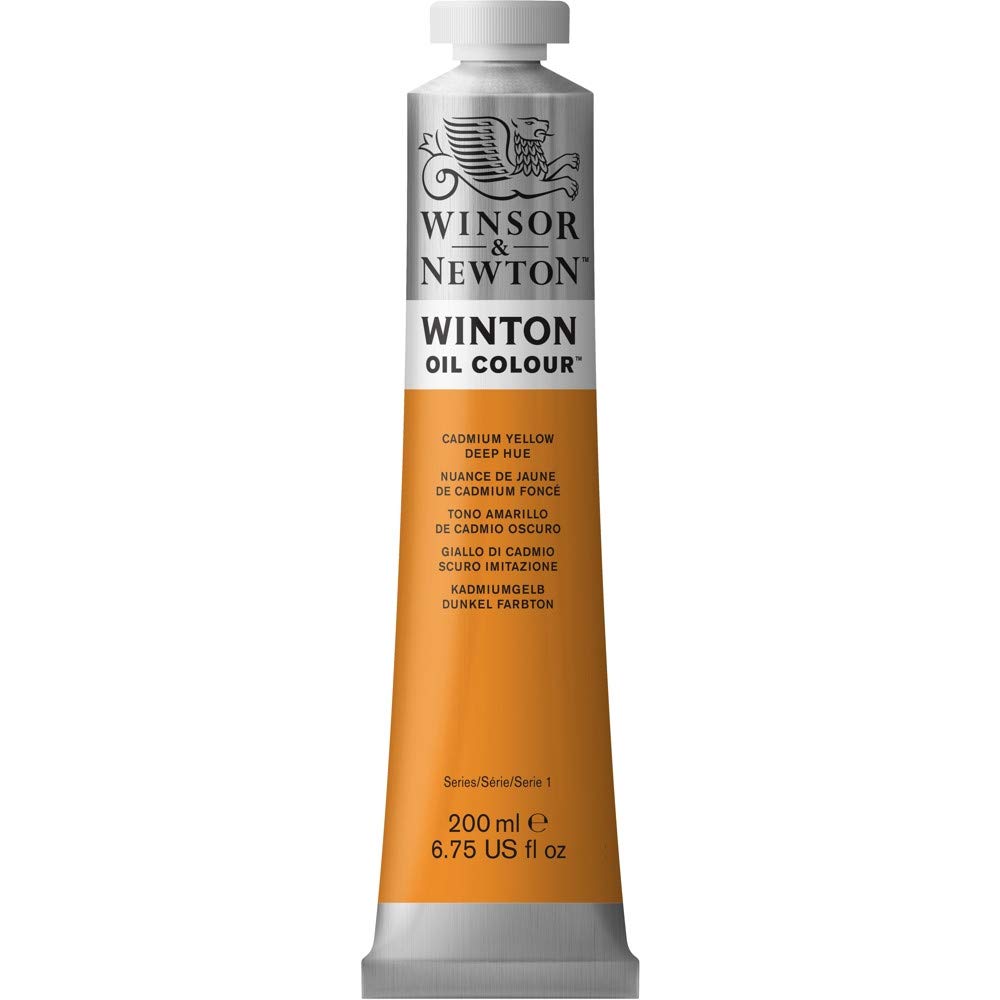Winsor & Newton Winton Oil Paint Tube, 200ml, Cadmium Yellow Deep Hue