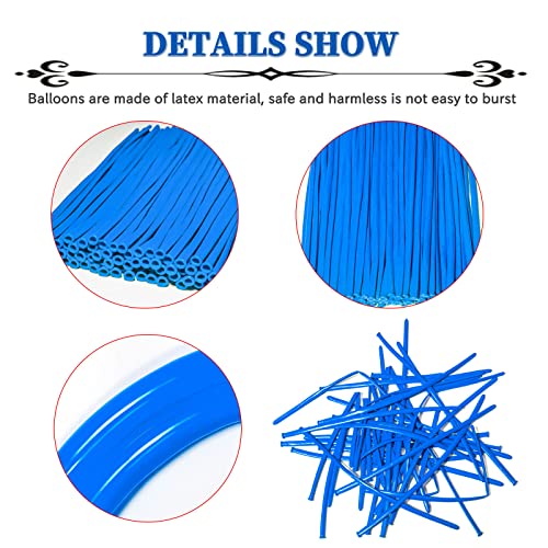 Image of Blue Long Balloons Premium 260 Twisting Animals Magic Balloons for Birthday Kids Wedding Party Supply 100pcs