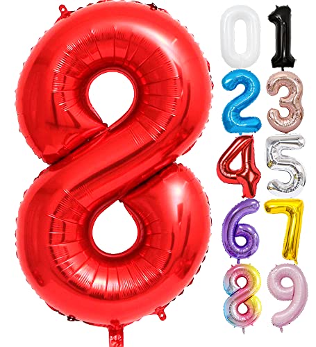 FAMULIA 数字 風船 バルーン 大きい 赤 90cm 誕生日 バースデー