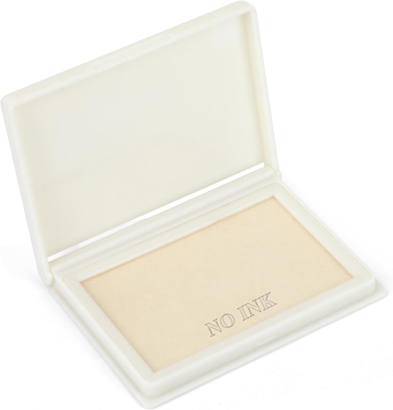 Dry Stamp Pad, 4 x 2.5 Inch Non-Refillable Ink Pad for Stamps | All-Purpose Felt Pad, Works with Rubber and Clear Stamps, Large Premium Quality Stamp Ink Pad for Office and Crafting