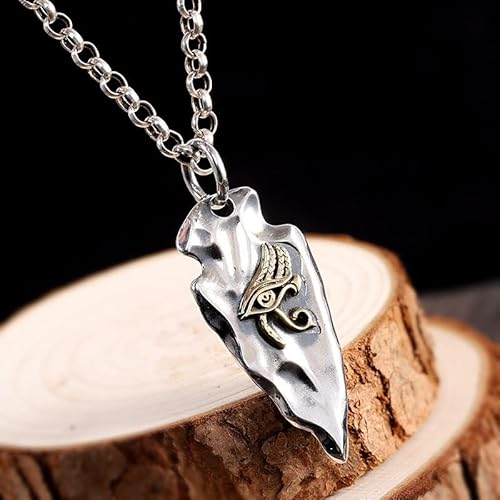Silver Plated Eye Of Horus Necklace Pendant For Men Ancient Egyptian Wedjat Eye Retro Style #TOP3