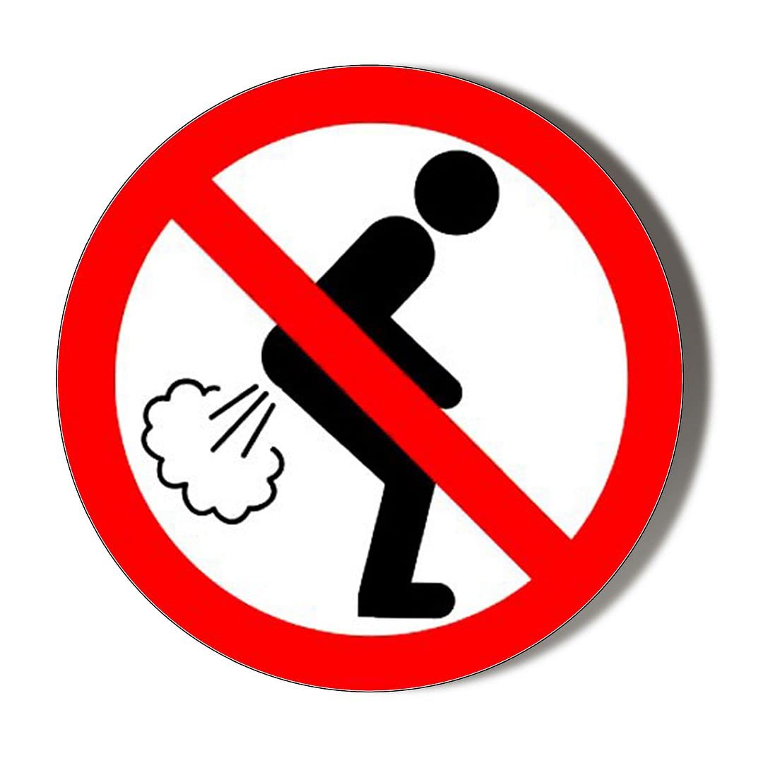 Gift Insanity White No Farting 45Mm Fridge Magnet