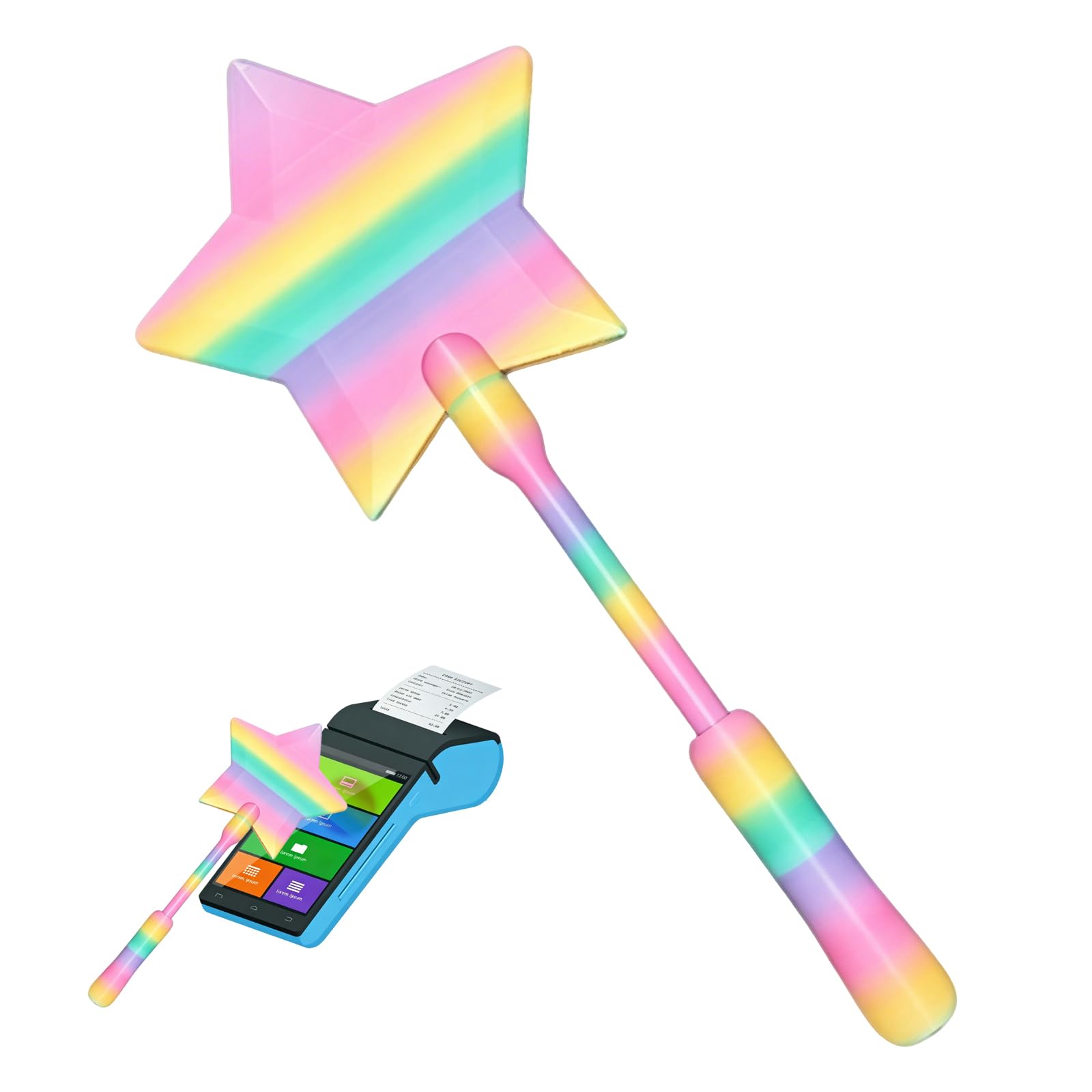 Magiczna Rękojeść do Karty Bezkontaktowej z 3D Gwiazdką, Magiczna Karta Kredytowa Wydrukowana 3D, Uchwyt na Karty z Ukrytą Szczeliną, Akcesorium do Szybkiej Płatności, S, Nowoczesny