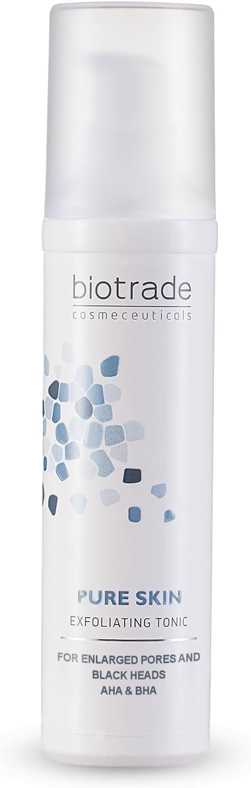 Pure Skin Exfoliating Tonic with AHA & BHA – Gentle Exfoliating Toner That Tightens Enlarged Pores, Removes Blackheads & Offering Anti-Ageing Effect – 60 ml