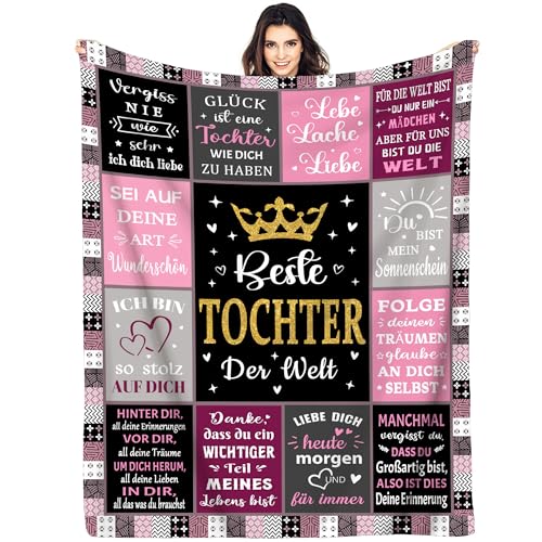 Kuscheldecke Personalisiert Geschenke an Meine Tochter 150 × 200 cm |...