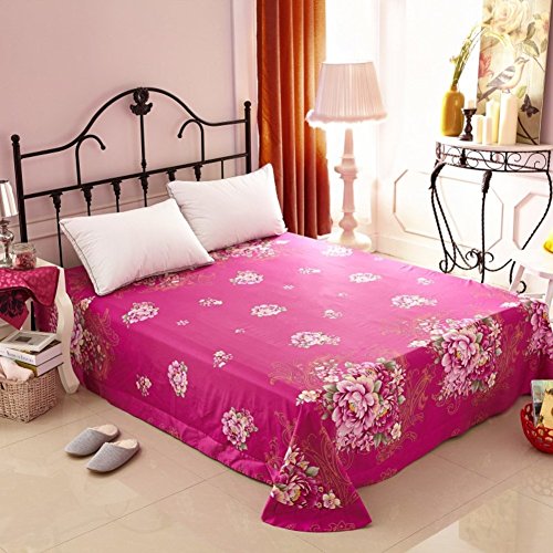 Linge en sergé de coton drap d'été unique 245x250cm pour douceur absolue