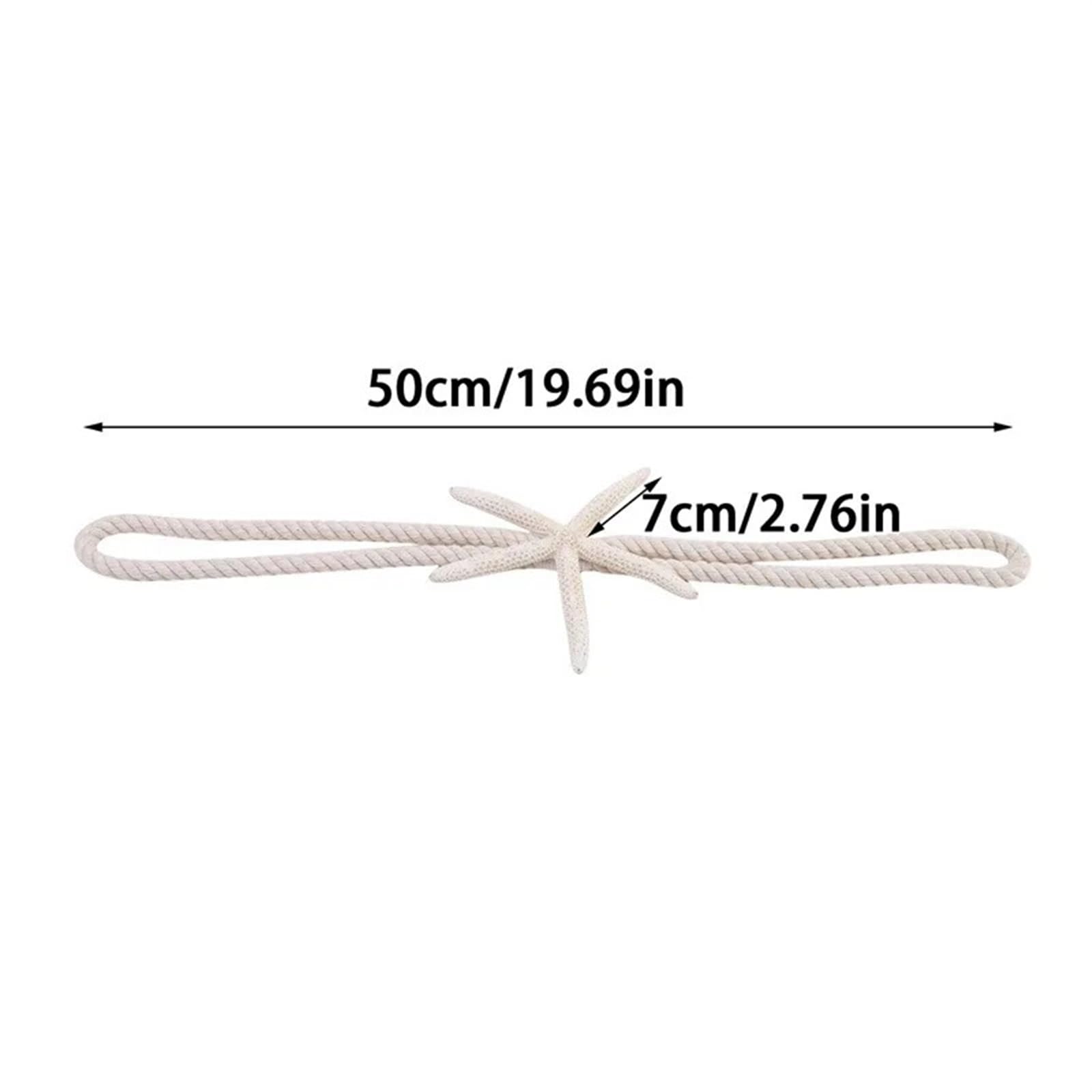 Fermatenda per Tende Curtain Tie Backs Woven Straps with Starfish for Living Room Decorative Accessories for Living Room(2pcs)