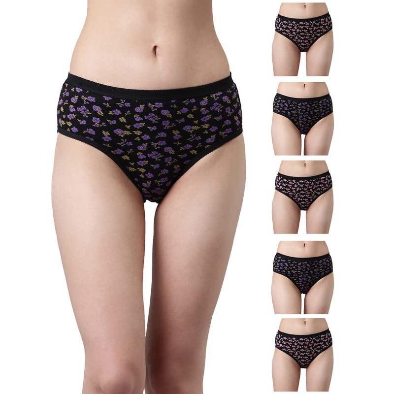 Cotton Mid Waist Full Coverage Hipsters Panties for Women | Colors and Prints May Vary-image-9