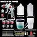 HVLP Spray Gun with 10Pcs 600ML Disposable Paint Cups, 3 Nozzles,1.4/1.7/2.0mm, Automotive Gravity Feed Paint Spray Gun Kit with Air Compressor Regulator for Cars & DIY Furniture Painting