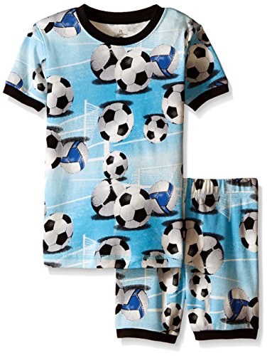 Petit Lem Boys' Soccer Fields Shorts 2pc Pajama Set