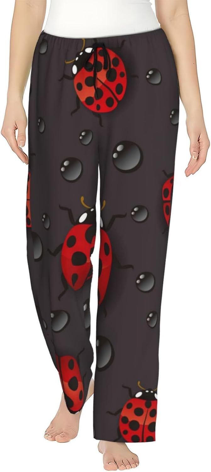 Women'S Soft Pajama Pants,Comfy Casual Retro Florals Purple Lounge Pants With Pockets,Sleep Pajama Bottoms For Women