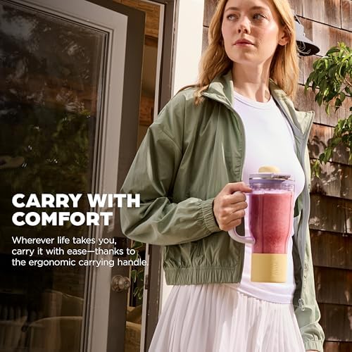 Ninja Blendboss™ | Personal Blender for Smoothies & Frozen Drinks | 26oz Travel Tumbler with LeakProof Lid, Chug Spout & Detachable Straw | Auto-iQ Technology | Lavender Lemonade | DB351PR - 4
