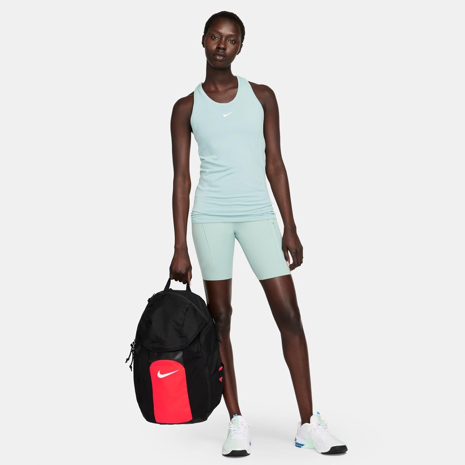 Nike Unisex Backpack, Black/Bright Crimson/White, 30 L