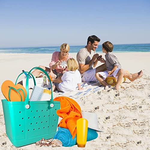 Image of Beach Bag X Large Rubber Tote Bag, Waterproof Washable Open for Women Croc Bag Hand Bag for Beach Pool Yoga