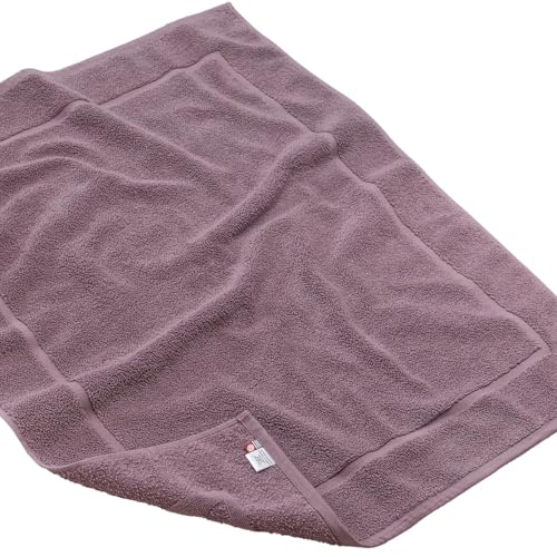 ブルーム 今治タオル 認定 レオン 大判 バスマット タオル地 65×84cm 吸水 乾燥機対応 洗える 丸洗い 衛生的 耐久性 日本製 ホテル仕様 足拭きマット 綿100% (アッシュパープル)