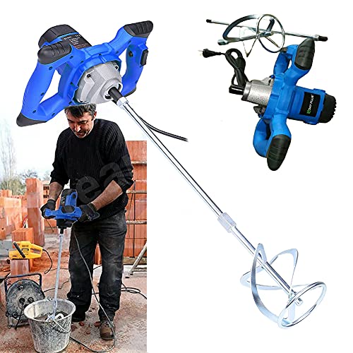 Mescolatore per malta per industria e casa, 2600 W, miscelatore per malta, 6 velocità variabili, filettatura M14