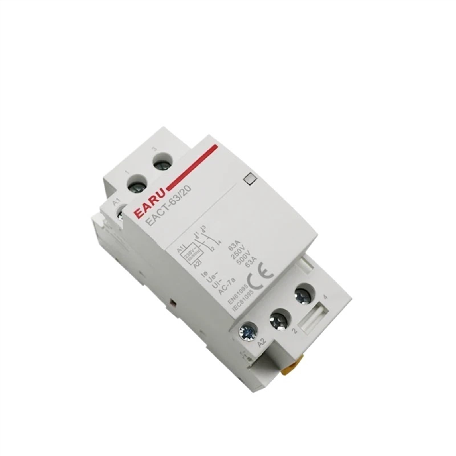 2P 16-100A AC 110V 220V 50/60Hz DIN Rail hogar AC Contactor Modular Controlador de Interruptor 2NO 2NC 1NO 1NC DIY Hotel de casa Inteligente(DC24V,63A_2NC)