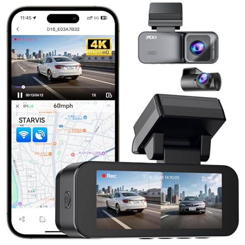 新品　JADO SMART ドライブレコーダー D380 Amazon.co.jp: JADO ドライブレコーダー 前後カメラ 2.5K録画 WIFI/GPS