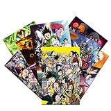 Babymiu Mixed Anime Wall Poster 8-Pack 11.5' x 16.5',Anime Merch Party Unframed Version HD Printing Poster for Room Club Wall Art Decor.