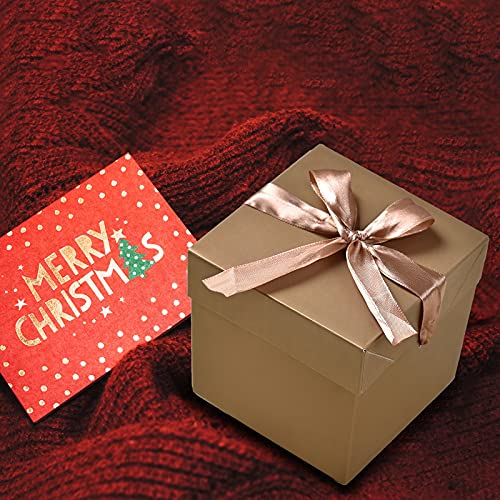Gp Sup 12 Pack Gift Boxes With Lids,Squared Boxes With Lids For Fathers Day, Graduations, Weddings, Birthdays And Christmas,Mother's Day(Gold, 4”×4”×4”) #TOP2