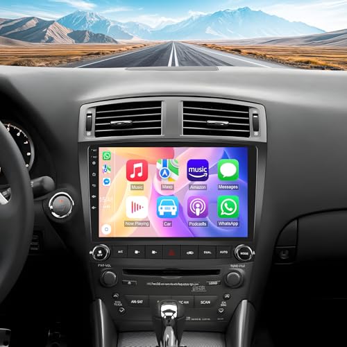 Upgrade Car Radio for Lexus IS250 IS300 IS350 2006-2012 Stereo, 10.1inch IPS Touch Screen Android Radio for Lexus Car Stereo with Carplay Android Auto/FM/Bluetooth/GPS/WiFi/AHD Back-up Camera/MIC