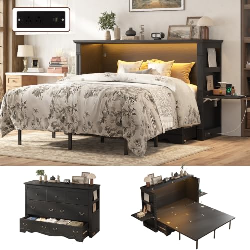lividido Full Murphy Cabinet Bed with Desk