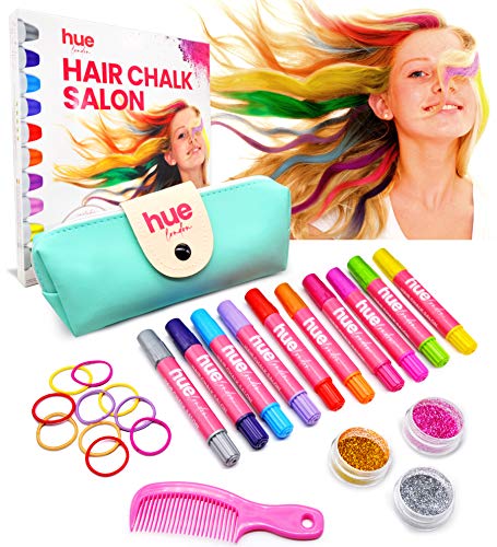 Valentine's Day 25-Piece Hair Chalk for Girls Set, Hair Chalk Pens for Dark Hair Dye, Temporary Hair Color for Kids and Preteens. Washable Unicorn Hair Color, Birthday Gift for Girls 6 7 8 9 10 11, Teens