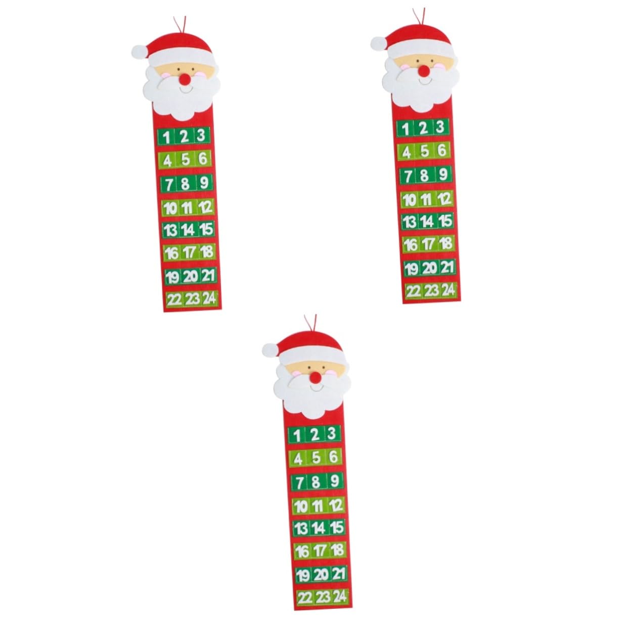 MAGICLULU 3 Calendarios Navideños Con Adornos Navideños Calendario De Adviento Colgante Para Decoración Del Hogar Y La Oficina.