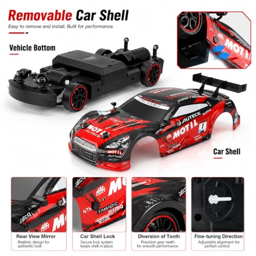 Nextronix High Speed RC Drift Car 1:24 Scale Red Racing Red - Image 5