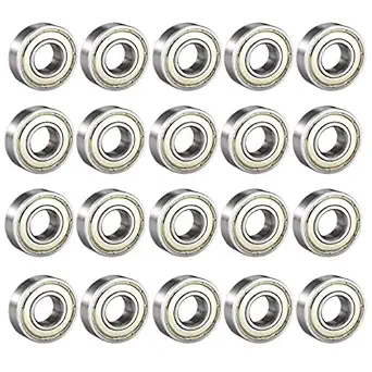 Donepart 684ZZ Small Bearings 4mm x 9mm x 4mm Double Shielded and Pre-Lubricated Deep Groove Ball Bearing (20 Pcs)