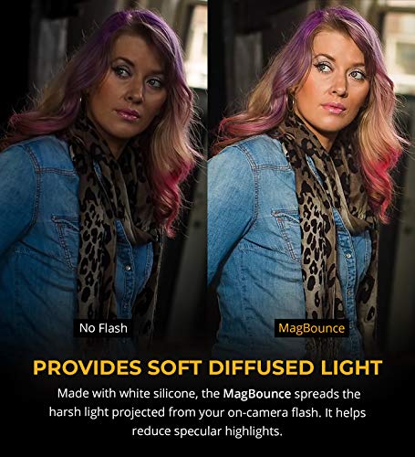 MagMod MagSphere Flash Diffuser Modifier Bundle with MagGrip Universal Magnetic Mount Base, and MagBounce Camera Flash Diffuser - Compatible with Godox, Canon, Nikon, Sony, and Most Speedight Flashes