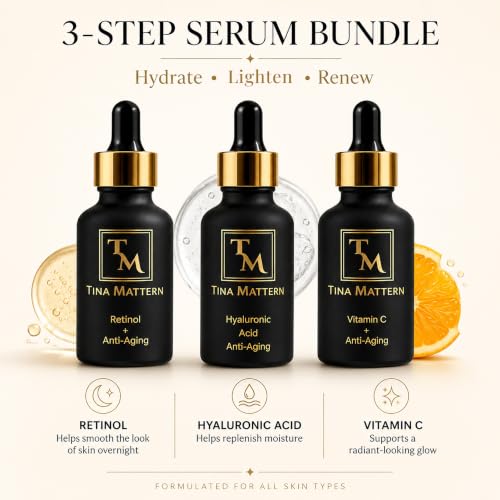 Hyaluronic Acid, Vitamin C & Retinol Serum Bundle - 3-Pack image 5