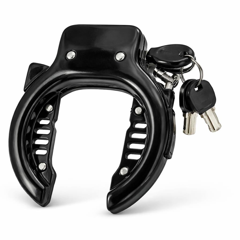 New Bicycle Frame Lock – Heavy Duty Bike Wheel & Frame Security Lock | Frame Mounted | Keyed Lock with 2 Keys | Anti-Theft Black Cycling Lock