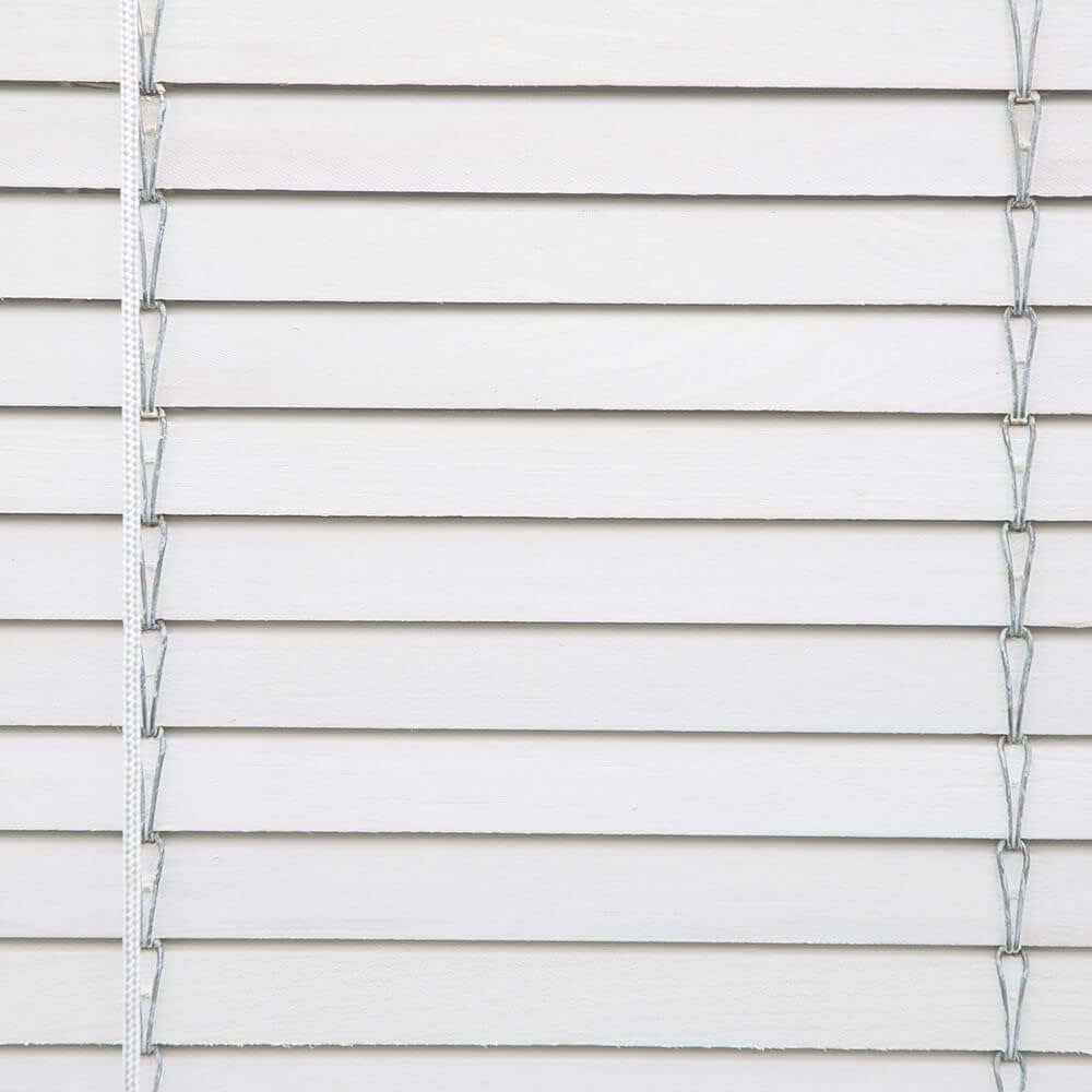 Stores enrouleurs en Bois Couleur Blanc– Portes et fenêtres – Installation Facile – PERTONI TENDE (Hauteur 230cm x Largeur 110cm)