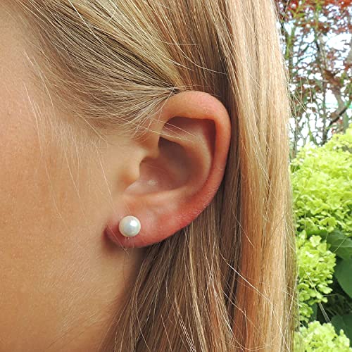 Pretty Smart Round Simulated Shell Pearl Invisible Clip On Earrings For Non-Pierced Ears White (6Mm) #TOP3