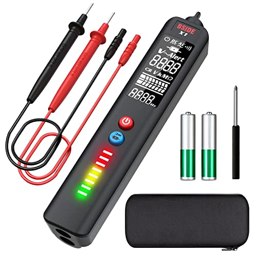 Image of BSIDE EBTN LCD Voltage Detector, 3-Line Display Non-Contact AC Voltage Tester Pen, Adjustable Sensitivity, Dual Range 6V-1000V /90V-1000V Electricity Sensor Live Wire Checker with Flashlight
