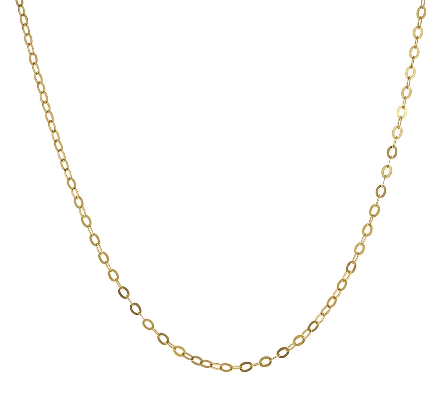 trendor Halskette 585 Gold 14K Ankerkette 4-seitig diamantiert 1,0 mm 31204