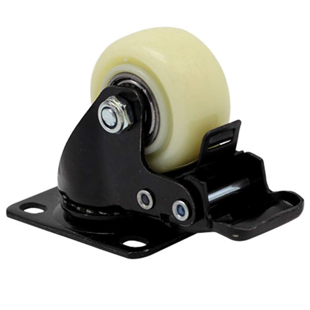 Ruote piroettanti Ruote per carichi pesanti 4 Ruote piroettanti 40/50mm Ruote per mobili Ruote fisse silenziose con piastra di montaggio superiore Capacità di carico 200 kg (Bianco 50 mm 2 pollici)