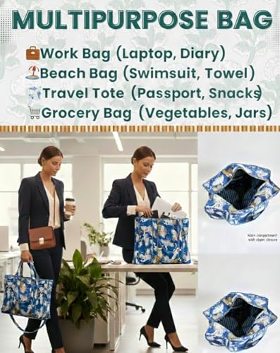 Bolso Tote Acolchado de Algodón para Mujer miniatura 7