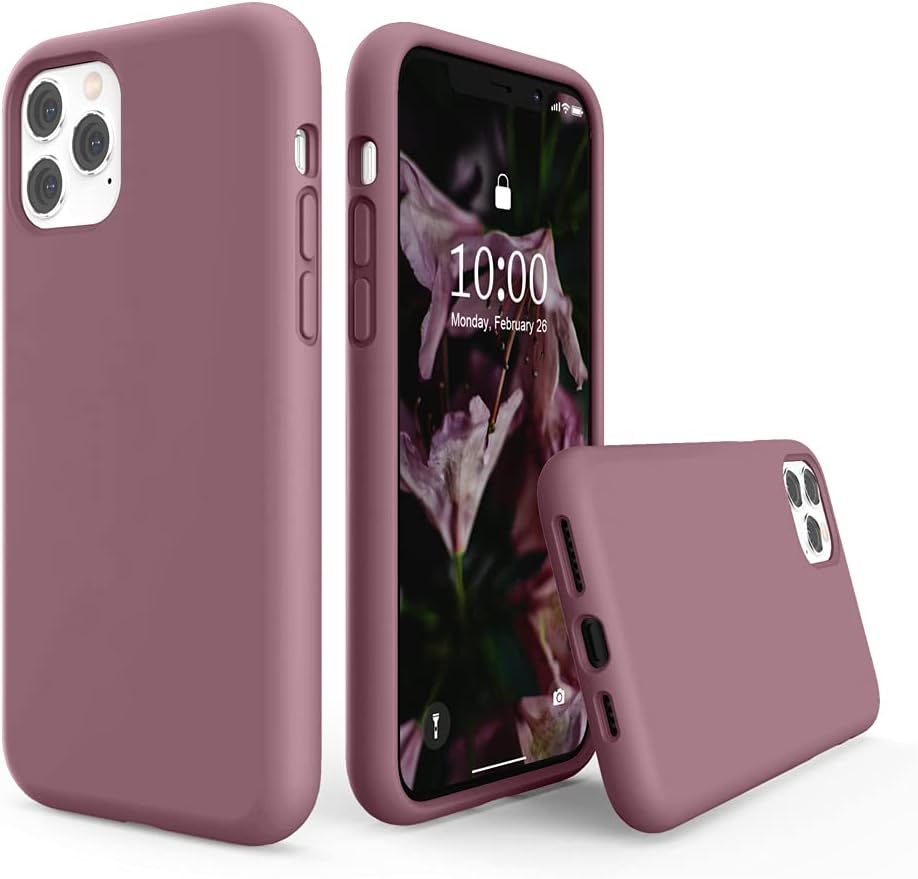 SURPHY Compatible with iPhone 11 Pro Max Case 6.5 inches, Thickened Liquid Silicone Phone Case (with Microfiber Lining) for iPhone 11 Pro Max 2019, maroon