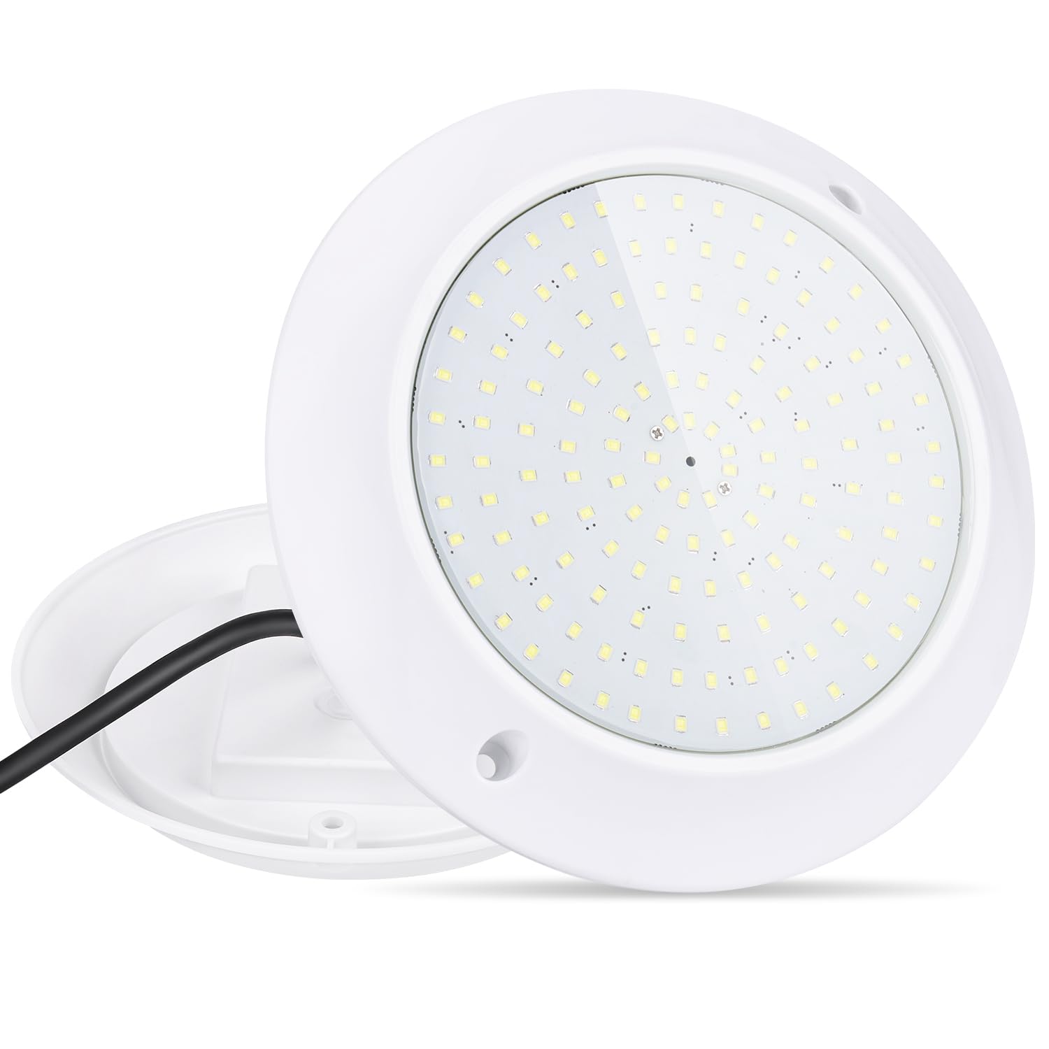 LED Proyector piscina Par56, iluminación de resina 20W 6000K, lámpara submarina IP68 PC, AC/DC 12V
