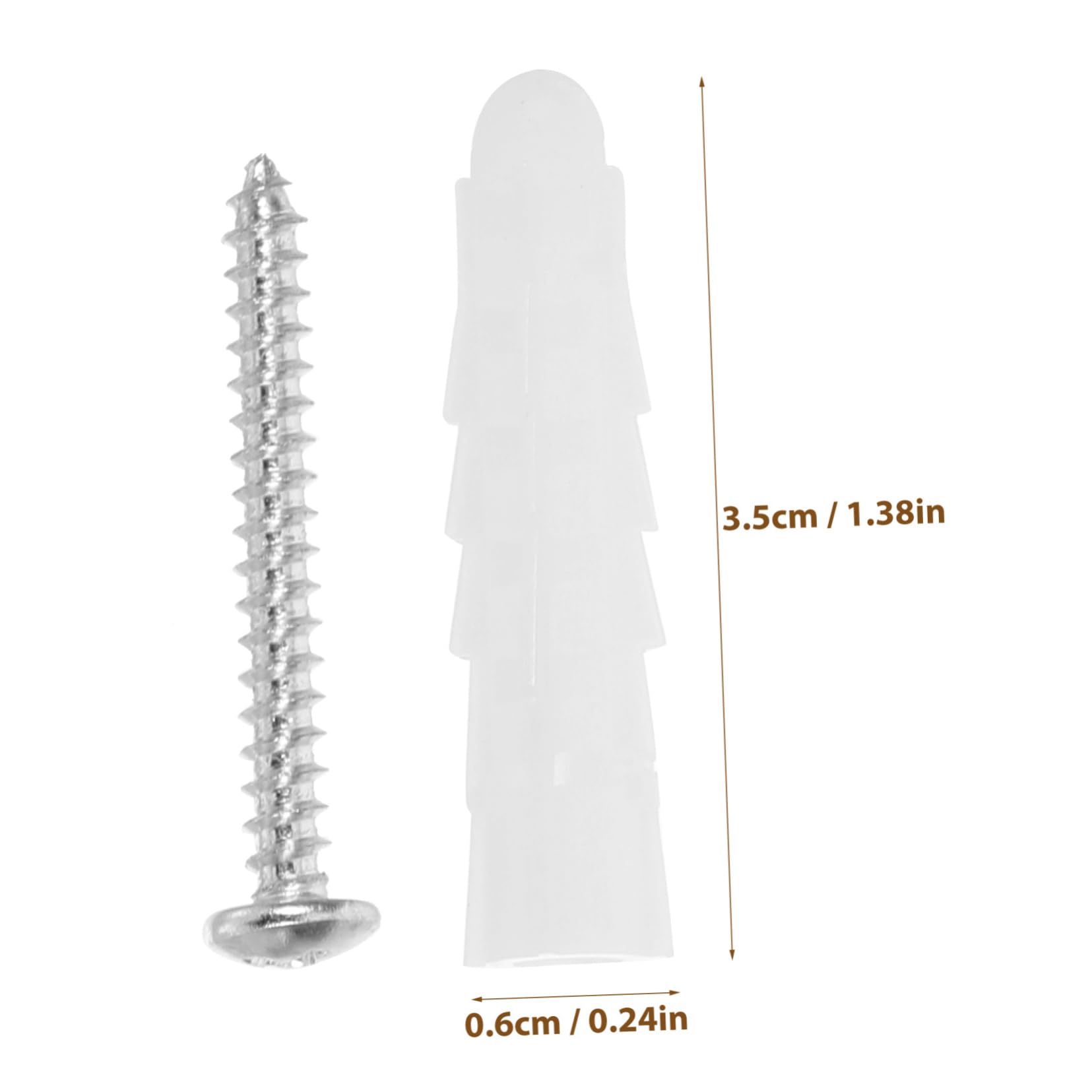 KICHOUSE Mounting Anchors and Screws Drywall Anchor Kit Self Drilling Screws Pe Expansion Tube Heavy Duty Wall Fixation