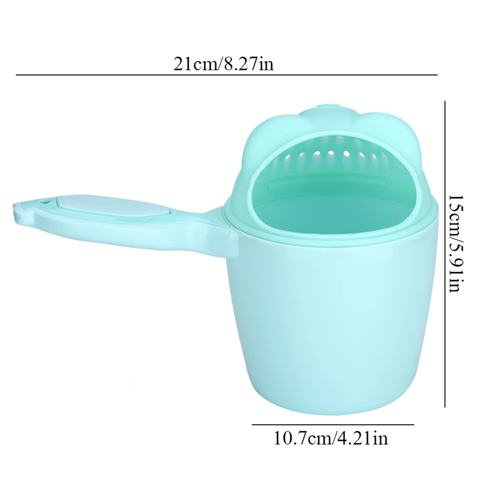 Taza de champú, Taza de Enjuague para el Cabello del bebé, Linda Forma de Taza para Lavar el Cabello para Niños, Al Proteger los Ojos de los Bebés (Verde)