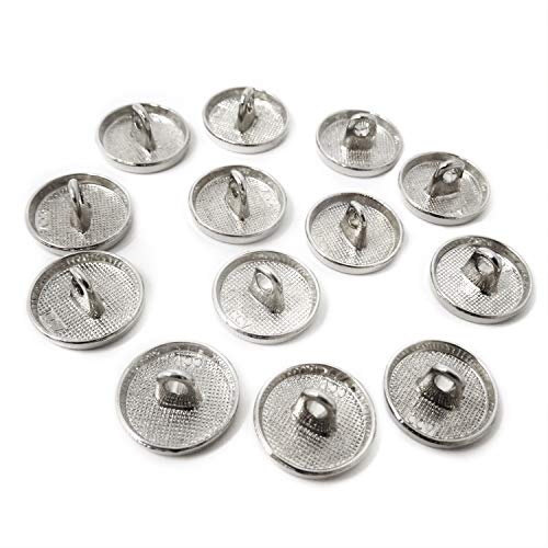 Honbay 50Pcs Metal Round Flat Buttons Coat Jacket Shirt Trousers Button For Sewing Diy Crafts (15Mm) #TOP3