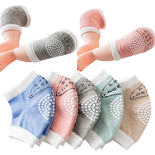 vanberfia 5 Pairs Baby Crawling Anti-Slip Knee Pads Baby Toddlers Kneepads (SM1999)