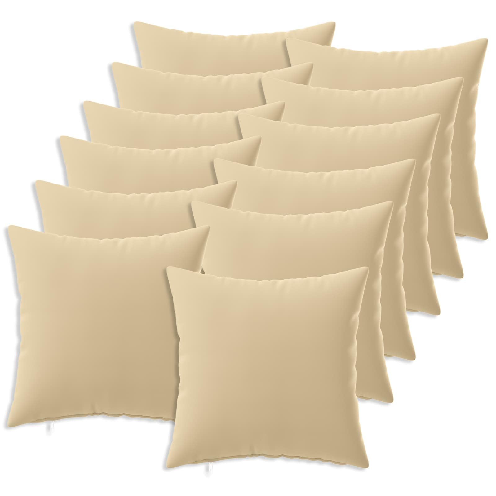 vidaXL Cushion Cover 12 pcs HEERLEN Beige 45 x 45 cm Polyester