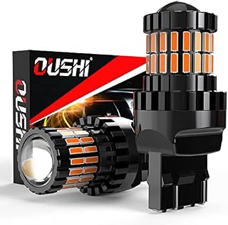 7443 LED Turn Signal Light Bulbs, Super Bright Amber Yellow 300% Brightness 2600Lm, OUSHI T20 992 W21/5W 7440 W21W LED Bulb with Projector Replacement for Backup Tail Brake Reverse Lights, Pack of 2