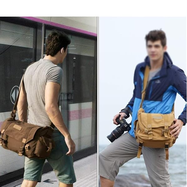 JHDFH SLR Camera Schoudertas Canvas Camera Rugzak Outdoor Fotografie En Video Reiscamera Case (Color : A, Size : One size)